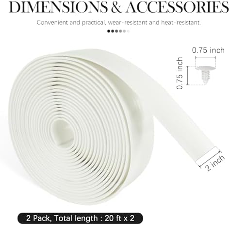 LukLoy 2" Wide 40ft Long Vinyl Straps for Patio Chairs Repairs, White - Image 3