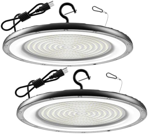 AIKVSXER 2Pack UFO LED High Bay Lights, 400W Shop Lights, 60000LM, 6000K by AIKVSXER