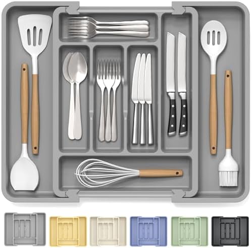 Caperci Large Silverware Organizer Tray for Kitchen Drawer Utensils Thicker by Caperci