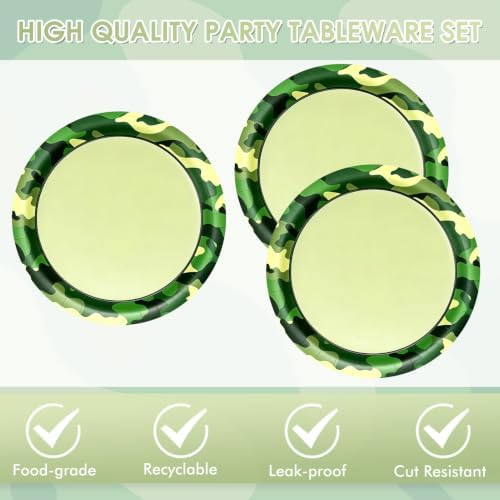 40PCS Hunting Camo Party Decorations Camo Paper Plates and Napkins - Image 3