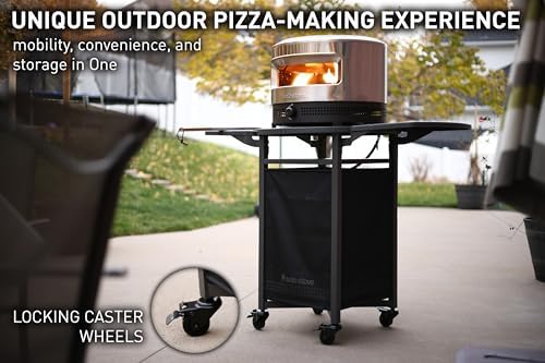 Solo Stove Pizza Oven Cart for Outdoor Pi Pizza Ovens | Portable Pizza Oven Table, Compatible with the entire Pi family, Locking Wheels, Foldable Shelves, Steel, Height: 35.75 in, Weight: 43 lbs - Image 2