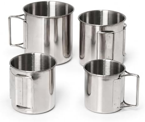 KOKKOYA Stainless Steel Camping Cups Mug Small Backpacking Bush Pot Set by KOKKOYA