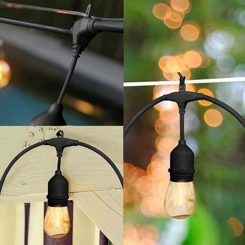Banord Outdoor String Lights 105FT, S14 Waterproof Patio Lighting, Black - Image 5