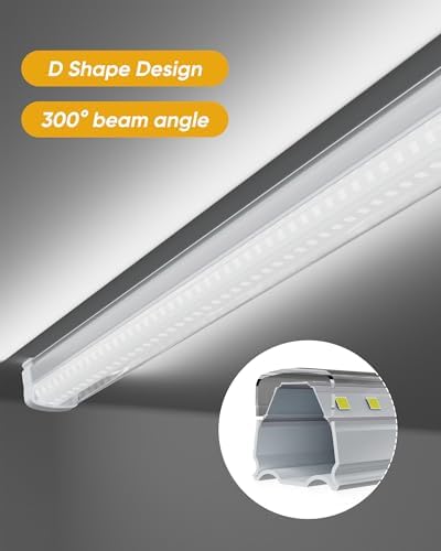 8FT 10 Pack LED Shop Lights, 120W 19200LM 6000K Garage Lighting - Image 4