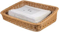 Desktop Magazine Storage Basket, Plastic Woven Fruit Basket for Kitchen by COLLBATH