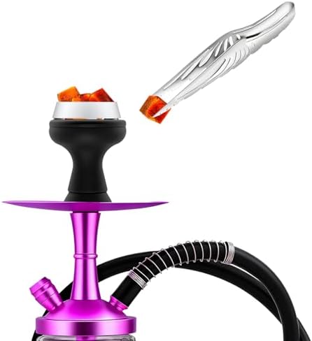 9 Inch Heat Resistant Coal Tongs - Professional Hookah Charcoal Tong with Anti-Slip Handle for Shisha, BBQ and Fireplace Use (Silver Coal Tongs 9") - Image 6