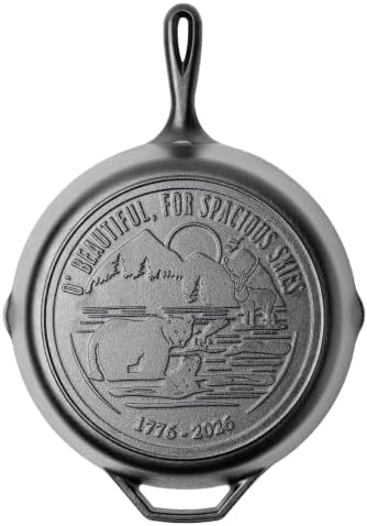 Lodge Pre-Seasoned Cast Iron Skillet, 12 Inches, Spacious Skies by Lodge