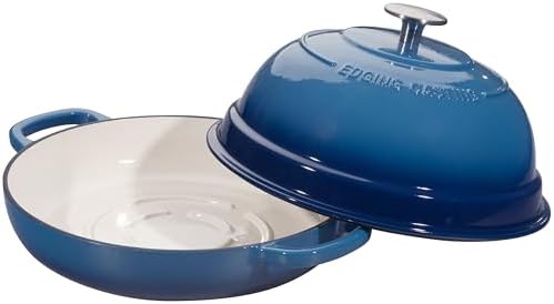 EDGING CASTING Enameled Cast Iron Dutch Oven Pot with Lid, Round Bread Oven for Homemade Sourdough Bread Baking, 6 Quart, Lake Blue - Image 5