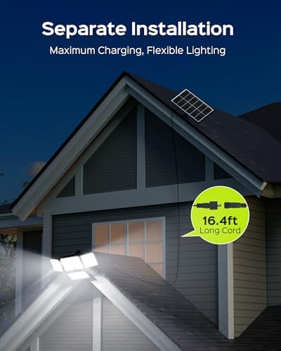 SUPERDANNY Solar Lights Outdoor Remote Control with 16.4ft Cable 1 Pack - Image 3