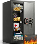 [5.0 Cub] Large Safe Box with Fireproof Bag for Home Use, 23.6" Tall Safe by BuildYourSafekeepingSystem