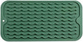 MicoYang Silicone Dish Drying Mat for Multiple Usage,Easy clean,Eco-friendly,Heat-resistant Silicone Mat for Kitchen Counter or Sink,Refrigerator or Drawer Liner Green S 12 inches x 6 inches by MicoYang