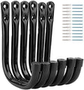 Garage Hooks, 6 Pack Heavy Duty Storage Hooks, 4.1Inch Garden Tool Utility Hooks, Fastening Hooks for Wall Mounting Load Capacity 45lbs by Whrsinlor