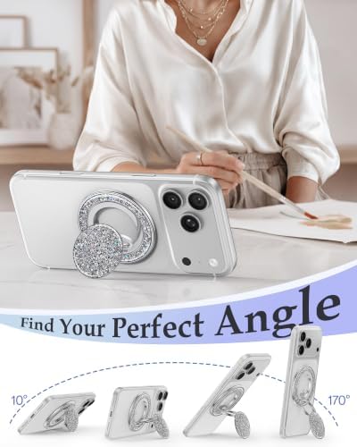 SYNCWIRE Magnetic Phone Ring Holder, for MagSafe Phone Grip Stand Kickstand - Image 3
