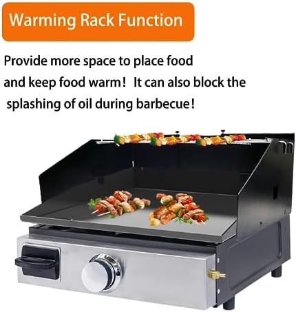 Universal Wind Guard and Warming Rack for 16"-28" Griddle Without Hood - Image 3