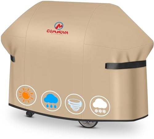 Comnova Grill Cover 82 Inch - 600D BBQ Cover for Outdoor Grill Heavy Duty & Waterproof, Large Barbecue Gas Grill Covers for Weber, Char-Broil, Nexgrill, Monument, Dyna-glo, Brinkmann and More by MCOMNOVAOUTDOORS