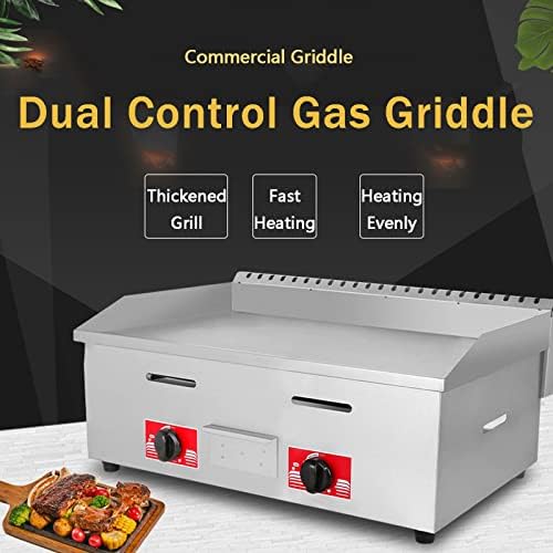 Gas Griddle LPG Commercial Stainless Steel Heavy Duty Restaurant Outdoor Griddle Gas Baking Plate Burger Grill Large Non-Stick Burners Flat Hot Plate and Can Cook for Medium to High Volumes,722 - Image 3