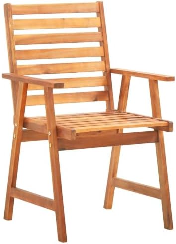 Tidyard 5 Piece Garden Dining Set, Solid Acacia Wood Outdoor Patio Furniture with 4 Chairs and Square Table for Backyard Lawn Deck - Image 4