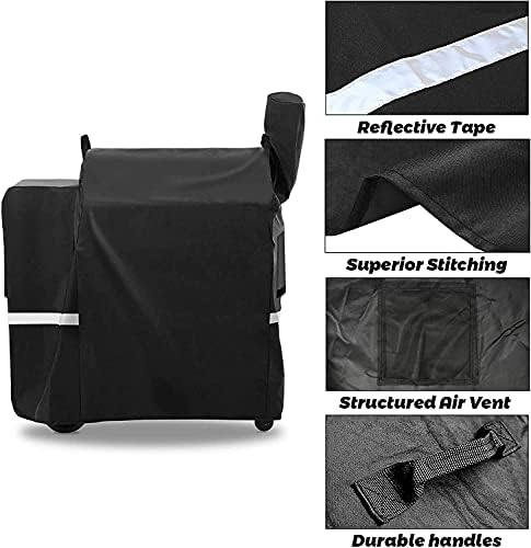 Utheer 600D Pellet Grill Cover for Traeger 34/Pro 780, Full-Length Fit - Image 3