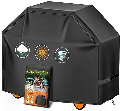 Grill Cover 82 Inch - Extra Large Gas BBQ Cover for Outdoor Grill - 600D Outside Barbecue Covers Waterproof Heavy Duty for Weber, Dyna-glo, Char-Broil, Nexgrill, Brinkmann, Monument and More by HomWanna