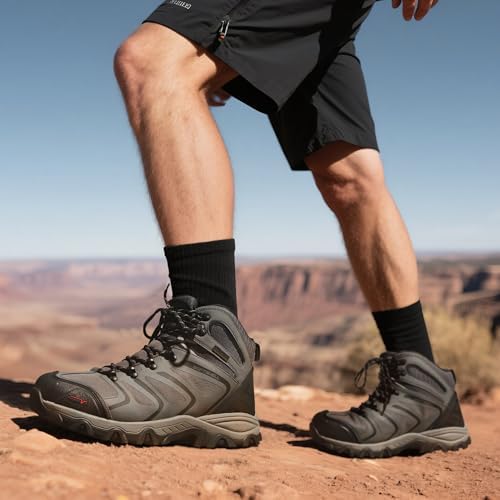 NORTIV 8 Men's Ankle High Waterproof Hiking Boots - Image 2