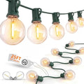 25FT LED Outdoor Christmas String Lights Waterproof, Hanging G40 Globe Patio Lights with 27 LED Shatterproof Warm White Bulbs, Outdoor Christmas Decorations Light for Wedding Party Backyard, Green by Goothy