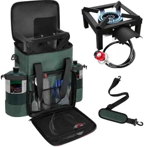Carry Bag for High Pressure Single Propane Burner with Multiple Pockets by Unknown