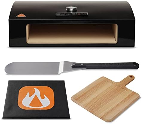 BakerStone Outdoor Pizza Oven, Propane Gas Pizza Oven for Grill 5-Sided Stone Baking Chamber, Portable Pizza Oven Box Kit with Wood Pizza Peel, Turning Peel, Dust Cover, Original Series by BakerStone