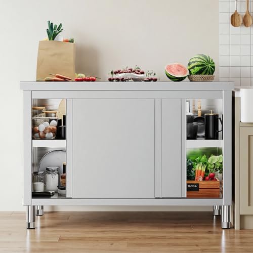SPECRAFT 48x23x33 Inch Stainless Steel Prep Table Cabinet - Image 2