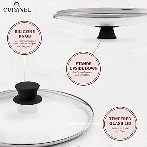 Cast Iron Skillet Set - 8"+10"+12"-Inch Dual Handle Frying Pans + Glass Lids + Silicone Handle Holder Covers - Pre-seasoned Oven Safe Cookware - Indoor/Outdoor Use - Grill, Stovetop, Induction Safe - Image 5