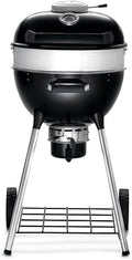 Napoleon PRO18 Compact Charcoal Kettle Grill, Black, Porcelain-Enameled Lid and Bowl, Chrome-Plated Cooking Grid by Unknown