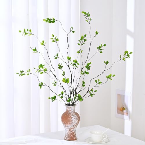 4 Pcs Artificial Ficus Branches for Vase Faux Eucalyptus Stems Branches - Image 2
