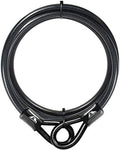 MARQUE Security Steel Cable - 3/8 inch (10 mm) Thick (4', 7', 15', 20' or 30') Vinyl Coated Braided Steel Cable with Double Sealed Looped Ends for U-Lock, Padlock, Disc Lock (7 FT) by Marque