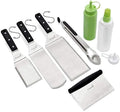 Metal Spatula Set - Griddle Accessories kit - Grill Flat Spatula Pancake Flipper Hamburger Turner - Metal Utensil great for BBQ Grill Flat Top - Cast Iron Griddle Accessories - Commercial Grade by Anmarko