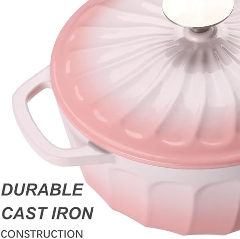 Enameled Cast Iron Dutch Oven Pot with Lid, 6 QT Large Dutch Oven - Image 3