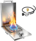 Built-in Side Burner for Outdoor Kitchen，Propane & Natural Gas, 304 SS by Qualipo