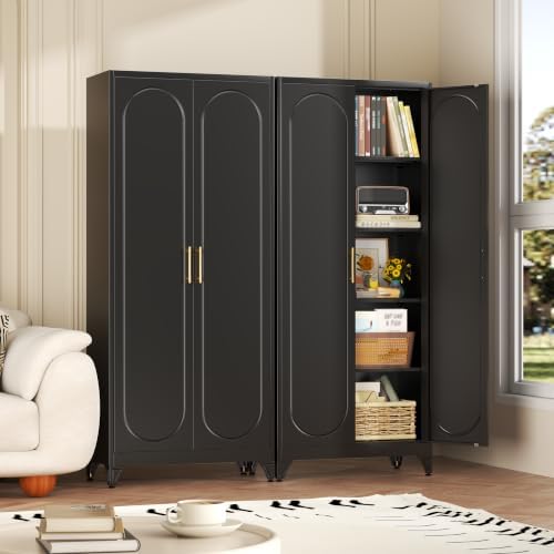 75"Kitchen Pantry Cabinet, Storage Cabinet with Doors and Shelves - Image 2