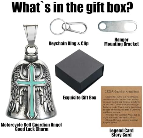 Motorcycle Bell Guardian Angel Gremlin Lucky Charm Gift For Riders - Image 6
