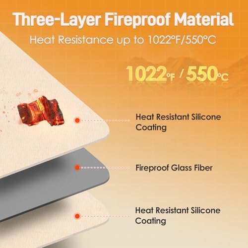 Heat Resistant Mats for Air Fryer on Countertop, 24 x 21in, Khaki - Image 2