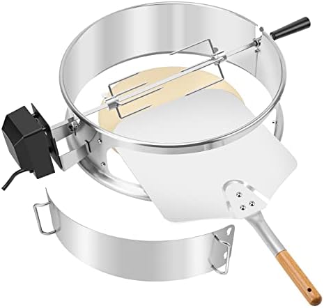onlyfire Multi-Purpose Stainless Steel Rotisserie and Pizza Combo Kit by onlyfire