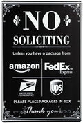No Soliciting Decorative Metal Sign - Please Place Packages by WelcometoLUCDNC