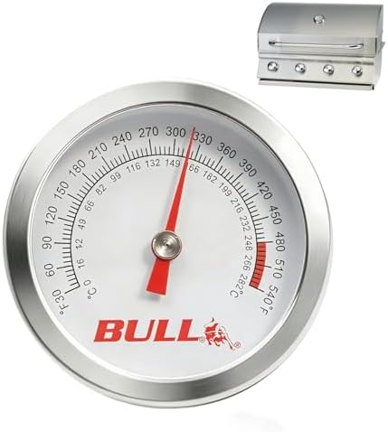 16509 Stainless Steel BBQ Thermometer Gauge for Bull Angus Grills by PLUSBROIL