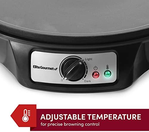Maxi-Matic 12" Electric Crepe Maker & Griddle, Nonstick, Black - Image 5