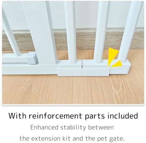 Lumizone Extra Tall Cat Gate Extension Kit 61.02" High 12.6" Wide White - Image 4