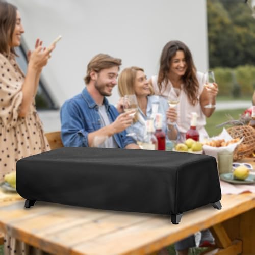 Tabletop Grill Cover for Royal Gourmet PD1305H 3 Burner Portable Grill and Griddle Combo, 600D Heavy Duty Outdoor Waterproof UV Resistant Windproof Dustproof Cover - Image 3