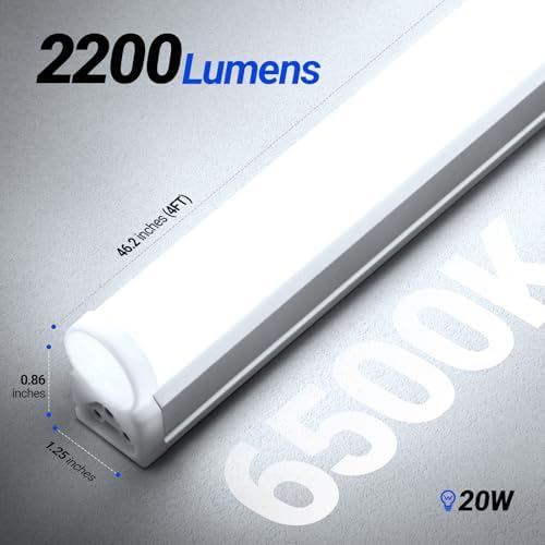 Barrina T5 LED Shop Light, 4FT, 6500K (Super Bright White), 20W, 1 Pack - Image 6