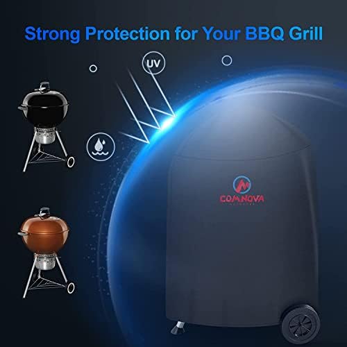 Comnova Charcoal Kettle Grill Cover - 600D BBQ Cover for Weber 22 Inch Grill, Heavy Duty & Waterproof - Image 6