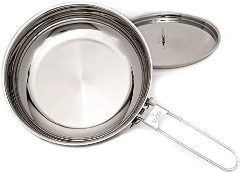 The Pathfinder School Stainless Steel Folding Skillet and Lid (8-Inch) - Image 3