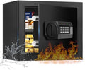 1.3 Cuft Safe Box Fireproof Waterproof, Digital Security Safes for Home Use Fire and Water Proof with Combination Lock, Alarm System and Removable Shelf, Anti-Theft Document Safes For Money, Jewelry by Aprxuvot