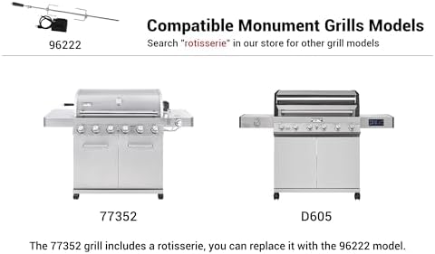 Monument Grills 96222 6-Burner Rotisserie Kit - Image 4