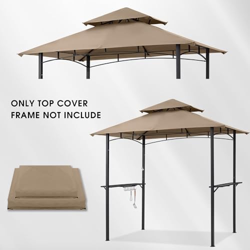 MASTERCANOPY Replacement Canopy top for Grill Gazebo L-GG001PST-F, Beige - Image 6